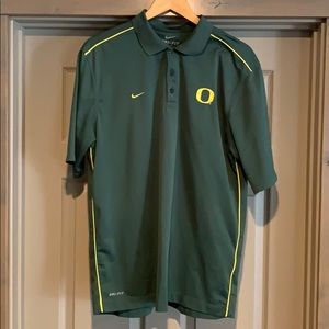 Oregon Ducks Green / Yellow Nike Dri-Fit Polo